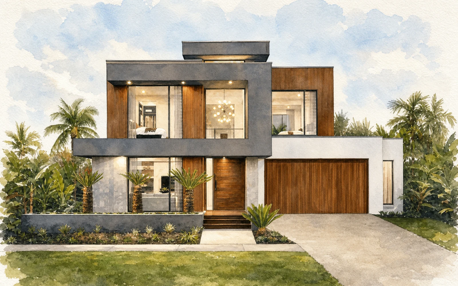Close view of the architectural detail in a home portrait