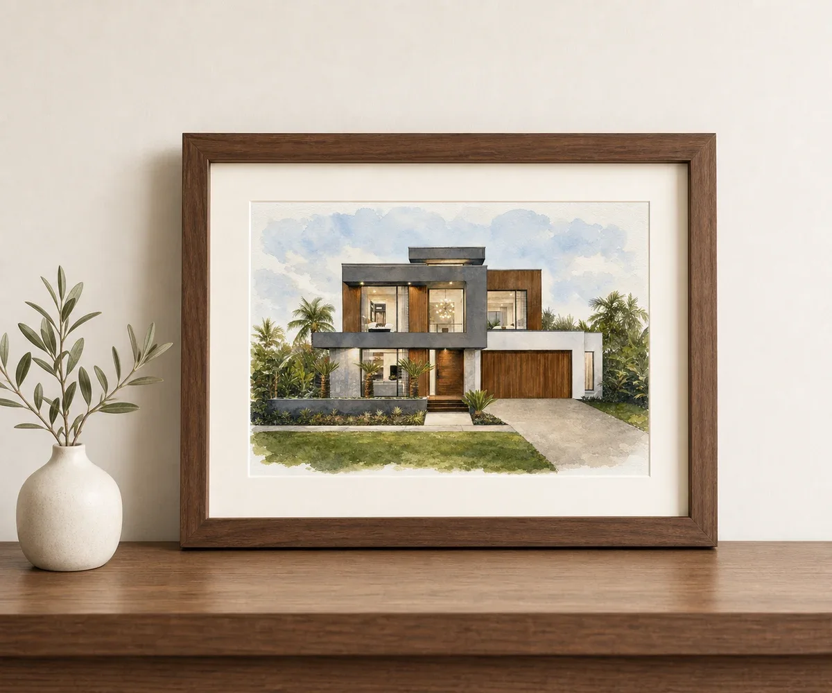 Framed home portrait preview