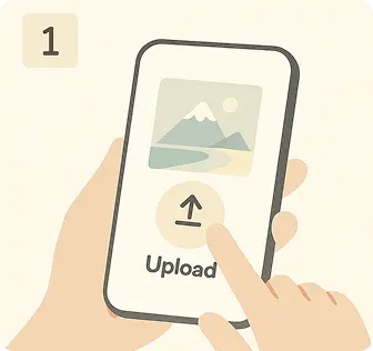 Uploading a favourite photo from a phone